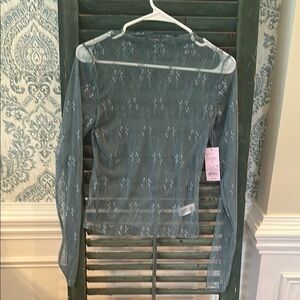 Wild Fable Sheer Blue Floral Top